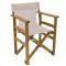 Garden dining table Retto set of 3 pieces solid beech wood walnut-cloth-beige-white 70x70x71cm