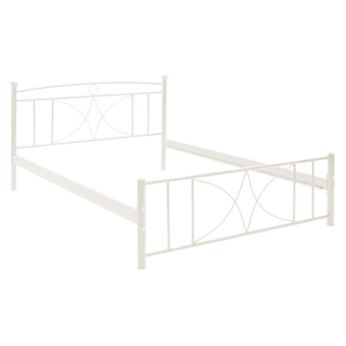 Double bed Billy pakoworld metal color ecru160x200cm
