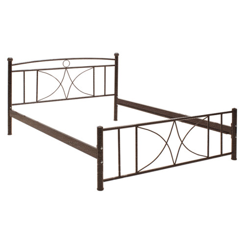 Double bed Billy pakoworld metal color brown forged 160x200cm