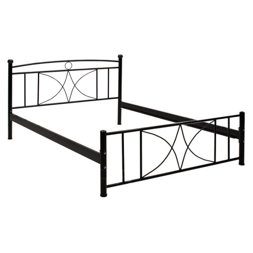 Double bed Billy pakoworld metal color black gloss 160x200cm
