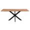 Slim table pakoworld acacia solid wood walnut-leg black 200x100x75.6cm