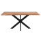 Slim table pakoworld acacia solid wood walnut-leg black 180x90x75.6cm