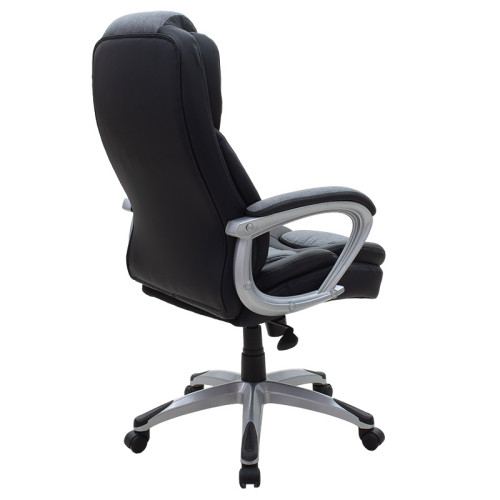 Manager office chair Lockie pakoworld with PU in black- grey fabric