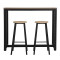 Set table bar Marle pakoworld sonoma-black leg 120x40x100cm