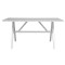 Table Alarick pakoworld white marble-white leg 140x70x76cm