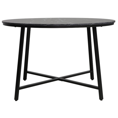 Table Gianno pakoworld black marble-black leg D120x76cm