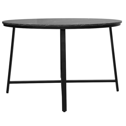 Table Gianno pakoworld black marble-black leg D120x76cm