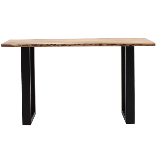 Slim pakoworld console acacia wood natural-leg black 140x45x75.5cm