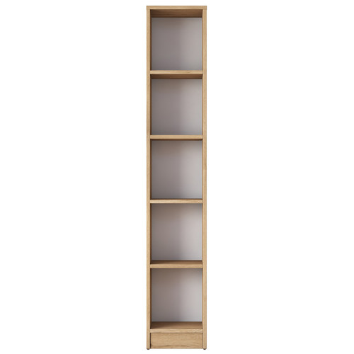 Bookcase natural pakoworld walnut-white 30x25x170 cm