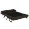 2-seater sofa bed Ethereal pakoworld brown fabric-black 133x78x78cm