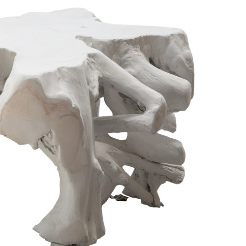 Blanco coffee table pakoworld handmade solid wood white 80x70x42cm