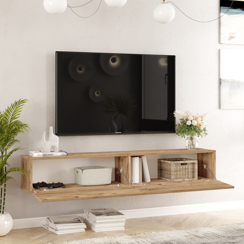 Dello pakoworld wall TV unit sonoma color 180x31.6x29.6cm