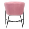 Armchair Julia pakoworld velvet pink 61x57x74cm