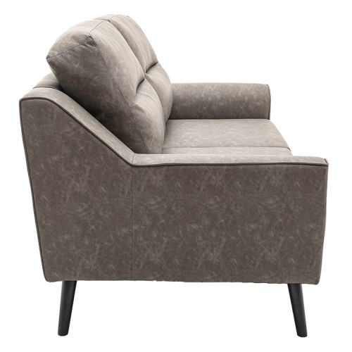 2 seater sofa Lonnie pakoworld PU grey antique 160.5x94x92cm 2 seater sofa Lonnie pakoworld PU grey antique 160.5x94x92cm