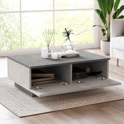 Coffee table Thunder pakoworld grey antique-anthracite antique color 90x60x31.5cm