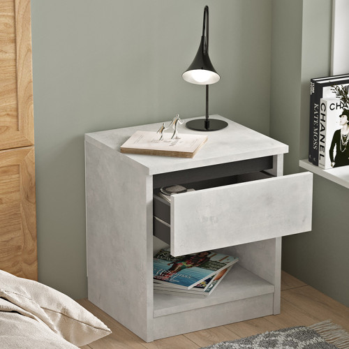 Nightstand Complete pakoworld antique grey-wenge 40x35.5x46cm