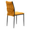 Chair Romany pakoworld velvet beige golden-black leg