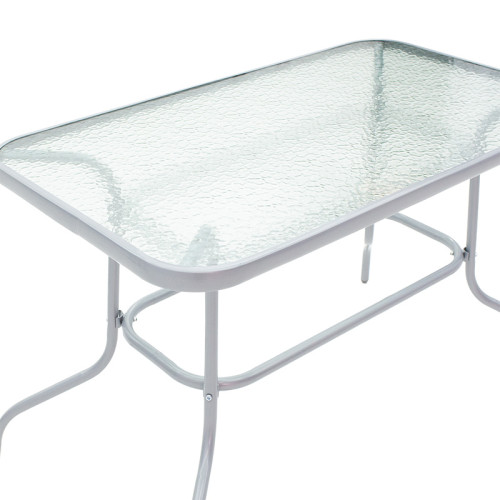 Valor pakoworld table metal grey-glass 110x60x70cm
