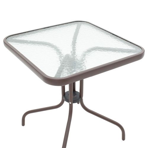 Watson pakoworld table metal brown-glass 70x70x70cm Watson pakoworld table metal brown-glass 70x70x70cm