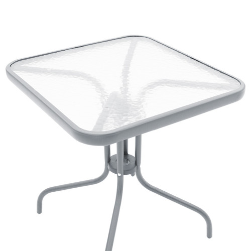Watson pakoworld table metal grey-glass 70x70x70cm Watson pakoworld table metal grey-glass 70x70x70cm