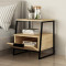 Nightstand Johana pakoworld black-oak 45x40x50cm