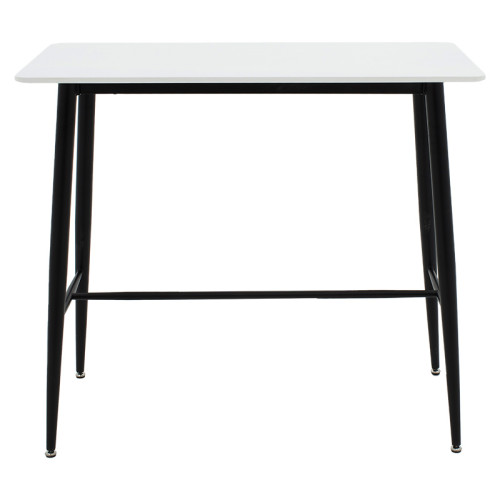 Bar table Harriet pakoworld MDF in white-black color 120x60x105cm