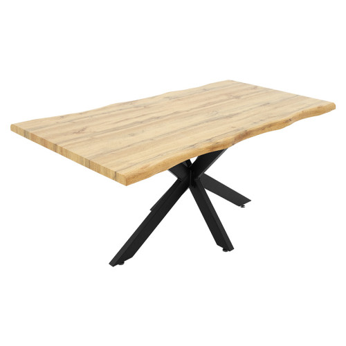 Table Gilman pakoworld MDF in sonoma-black color 180x90x75cm