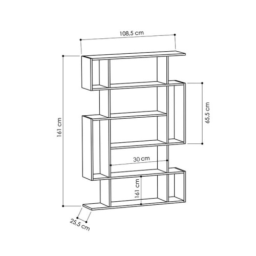 Mito pakoworld Bookshelf White 108,5x25,5x161cm Mito pakoworld Bookshelf White 108,5x25,5x161cm
