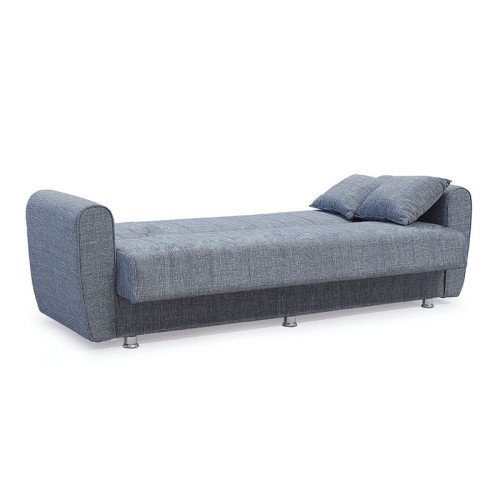 3 seater sofa-bed Devoted pakoworld fabric grey 210x75x80cm 3 seater sofa-bed Devoted pakoworld fabric grey 210x75x80cm