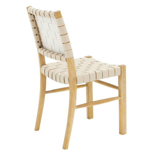 Brane pakoworld chair wood sonoma antique-seat pu white