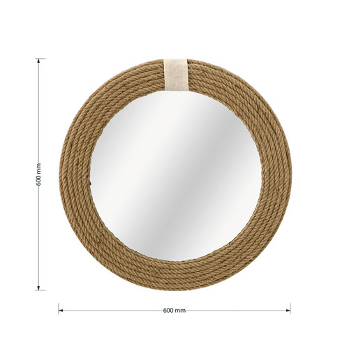 Mirror Rope pakoworld natural 60x2x60cm Mirror Rope pakoworld natural 60x2x60cm
