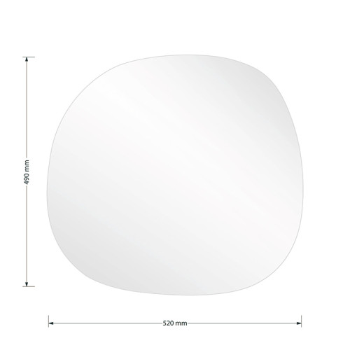 Frameless 1 mirror pakoworld black 49x1.2x52cm