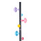 Coat Stand Violetta pakoworld metal black D31x167cm