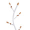 Coat Stand Sergio pakoworld metal white-natural D37x171cm