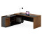 Commercial desk Oscar pakoworld left corner walnut-anthracite 200x180x76cm
