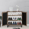 Shoe cabinet Ronan pakoworld 9 pairs walnut so 70.5x35x.66cm