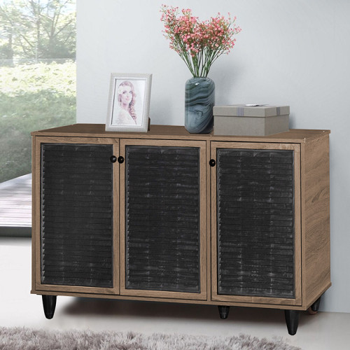 Shoe cabinet Ronan pakoworld 12 pairs walnut so 105x35x.66cm