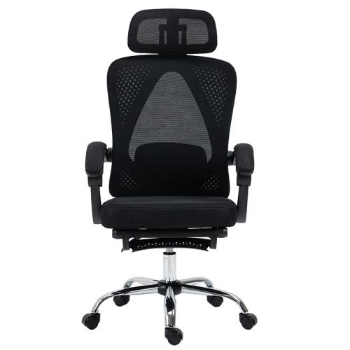 Office chair manager with footrest Titan pakoworld Premium Quality fabric-mesh black Office chair manager with footrest Titan pakoworld Premium Quality fabric-mesh black
