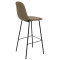 Bar Stool Bella metal black legs - fabric beige