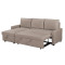 Corner sofa-bed Infuse pakoworld with storage space beige fabric 203x130x88 cm