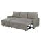 Corner sofa-bed Infuse pakoworld with storage space grey fabric 203x130x88 cm