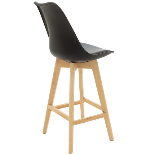 Bar stool Gaston pakoworld PP-PU black