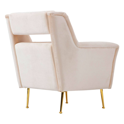 Armchair PWF-0573 pakoworld velvet cream 79x76x93cm