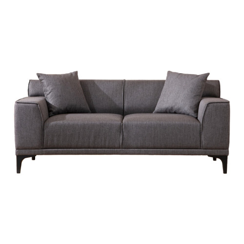 2 seater sofa PWF-0566 pakoworld fabric anthracite 163x69x86cm