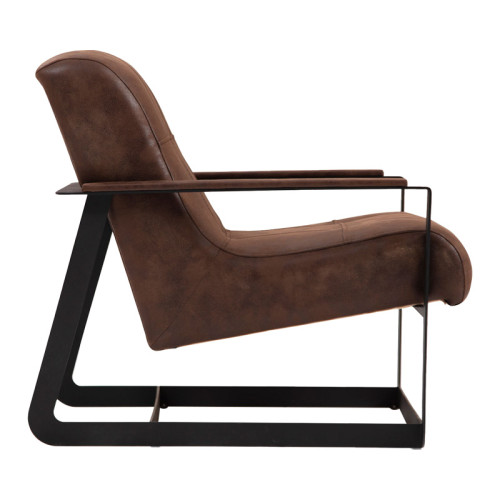 Armchair PWF-0585 pakoworld fabric brown 74x87x80cm