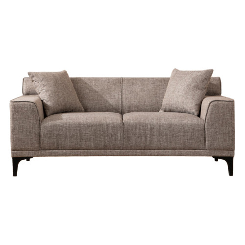 2 seater sofa PWF-0566 pakoworld fabric beige-brown 163x69x86cm 2 seater sofa PWF-0566 pakoworld fabric beige-brown 163x69x86cm