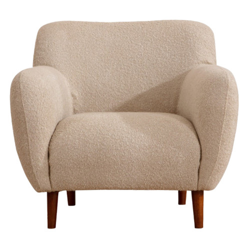 Armchair PWF-0591 pakoworld fabric beige 95x96x86cm