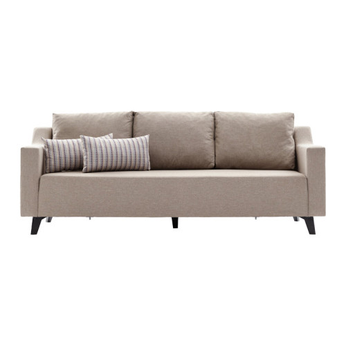 3 seater sofa-bed PWF-0592 pakoworld fabric cream 230x90x74cm 3 seater sofa-bed PWF-0592 pakoworld fabric cream 230x90x74cm