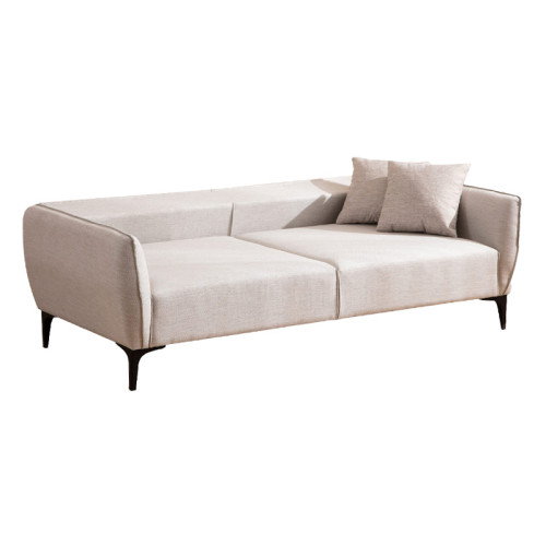 3 seater sofa PWF-0565 pakoworld fabric off white 220x95x67cm 3 seater sofa PWF-0565 pakoworld fabric off white 220x95x67cm