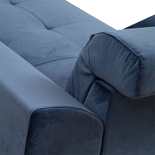 2 seater sofa PWF-0575 pakoworld fabric blue 185x100x92cm 2 seater sofa PWF-0575 pakoworld fabric blue 185x100x92cm